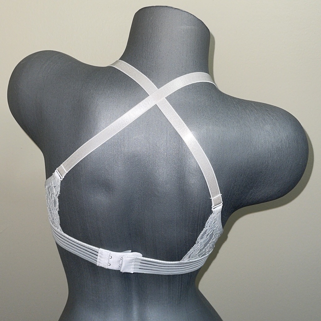 Push Up Light Padded Demi T-Shirt Underwire Bra Adjustable Shoulder Straps. Nwt